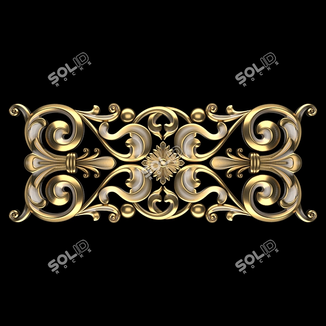 Luxury 3D Modeled Ornament Sculpture 3D model image 2