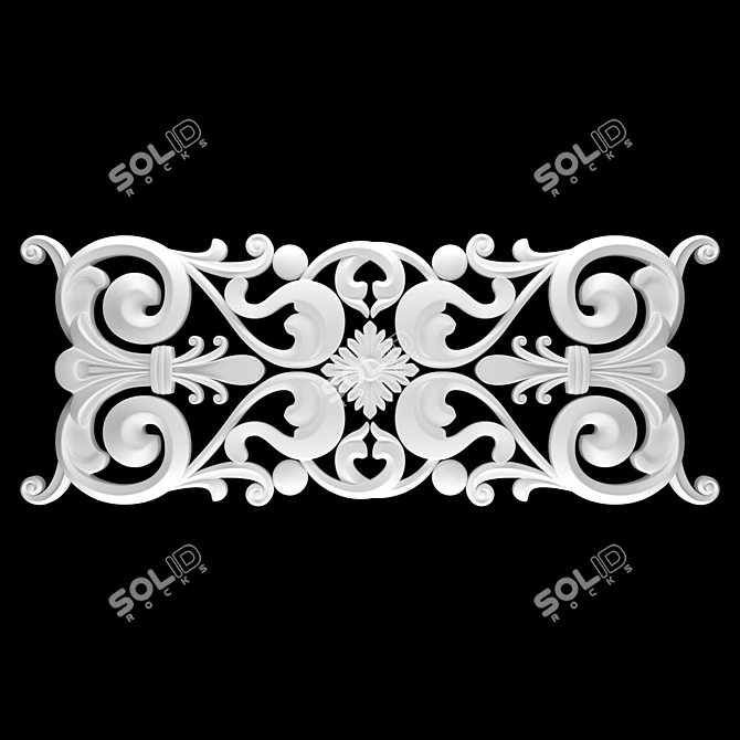 Luxury 3D Modeled Ornament Sculpture 3D model image 3