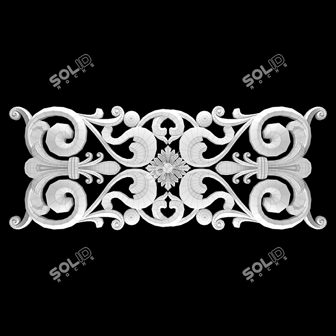 Luxury 3D Modeled Ornament Sculpture 3D model image 4