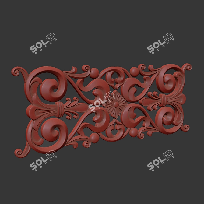 Luxury 3D Modeled Ornament Sculpture 3D model image 6