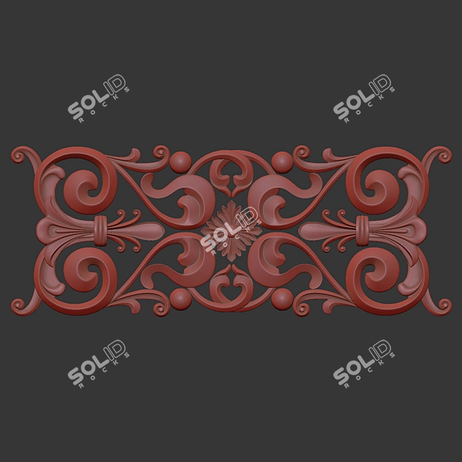 Luxury 3D Modeled Ornament Sculpture 3D model image 7