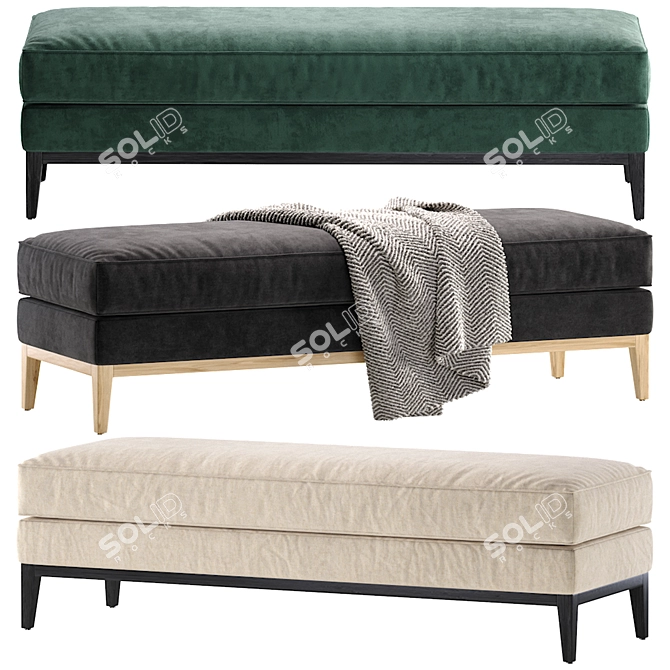 Elegant Ottoman Italia Coffee Design 3D model image 2