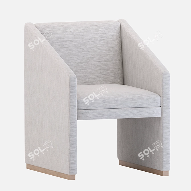 Sleek Dune Dining Chair 3D model image 1