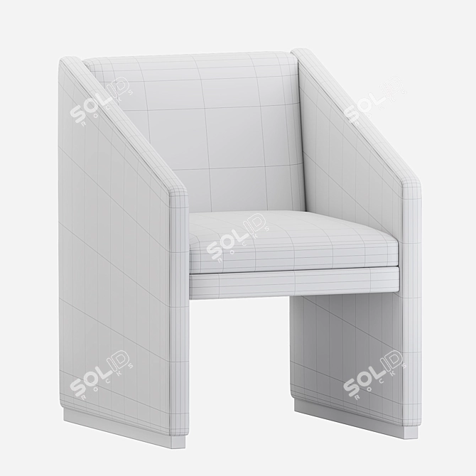 Sleek Dune Dining Chair 3D model image 2