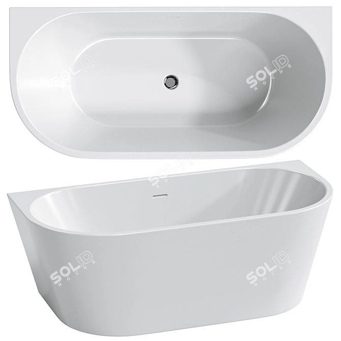 Luxury Acrylic Bath ABBER AB9216 3D model image 1