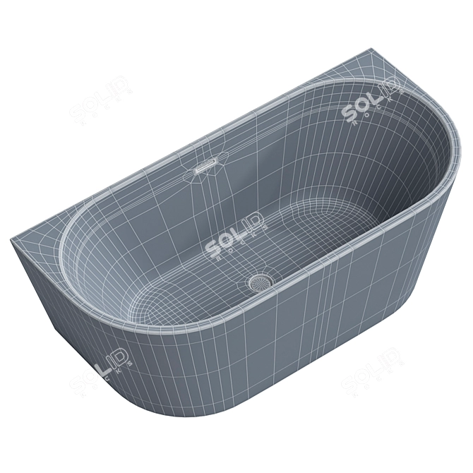 Luxury Acrylic Bath ABBER AB9216 3D model image 3