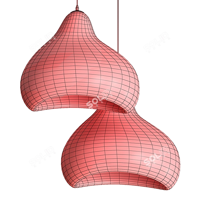 Modern Wabi Sabi Pendant Light 3D model image 3