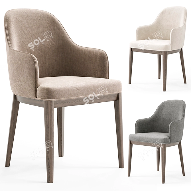 Modern Anna Chair: Domkapa Design 3D model image 1