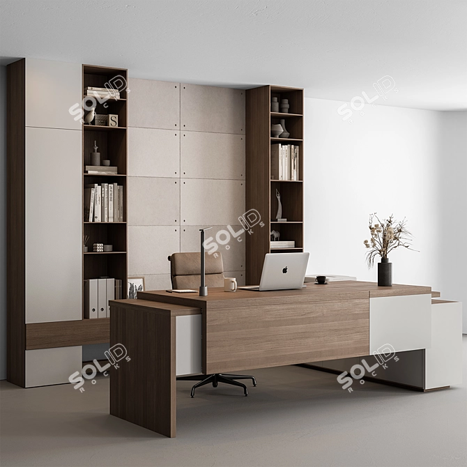 Executive Boss Desk 525 3D model image 1