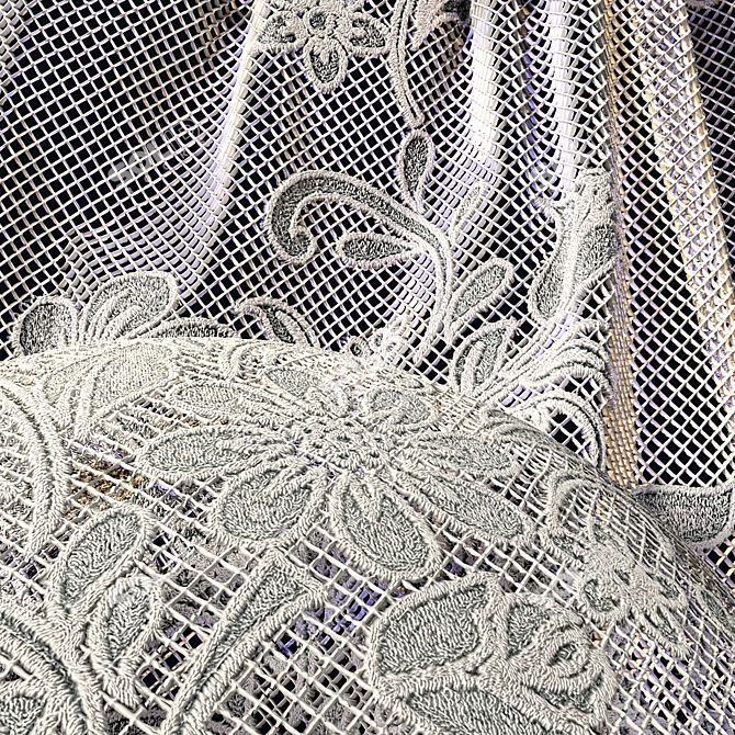 Infinite Lace Fabric Textures - Set 3D model image 4