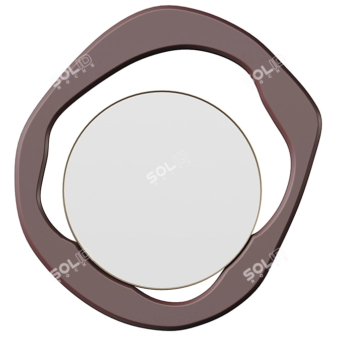 Asymmetric Modern Accent Mirror 3D model image 1