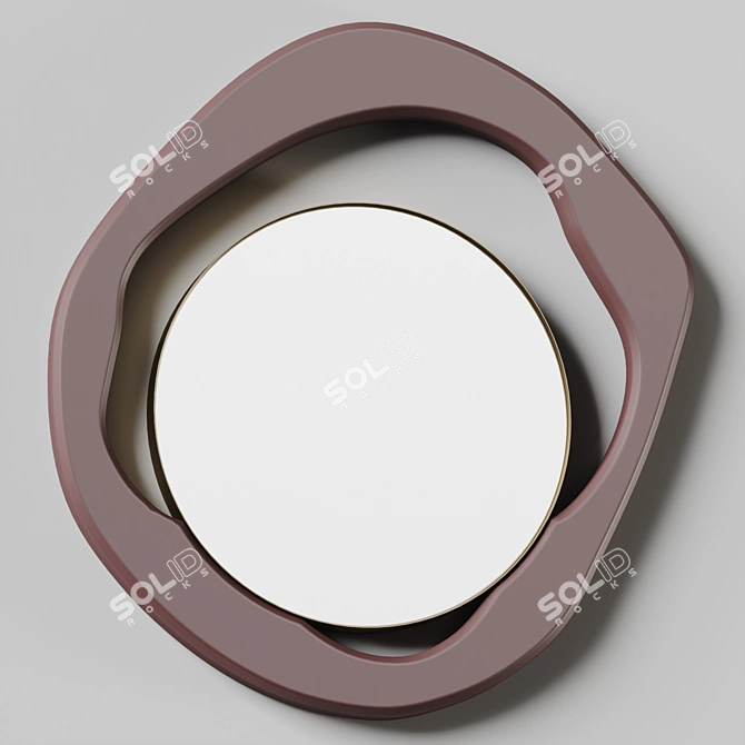 Asymmetric Modern Accent Mirror 3D model image 2