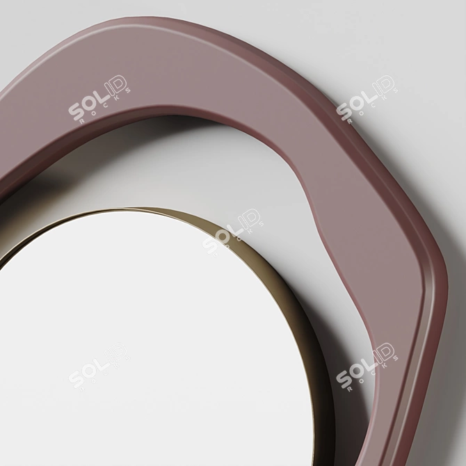 Asymmetric Modern Accent Mirror 3D model image 3