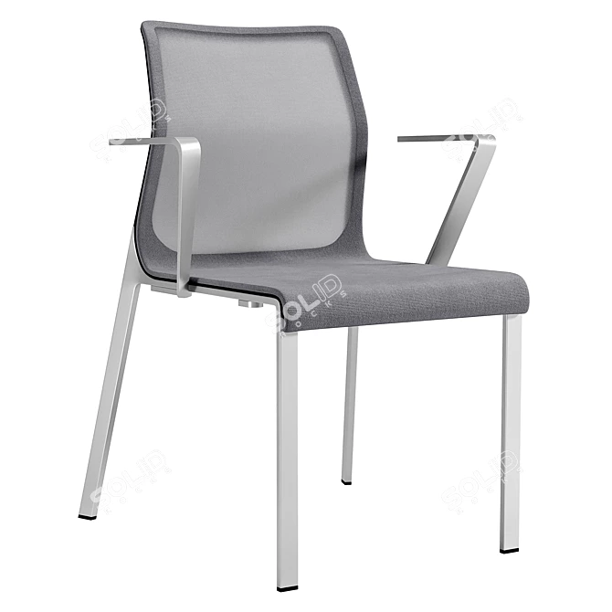 Elegant Gray Pegus Chair 3D model image 1