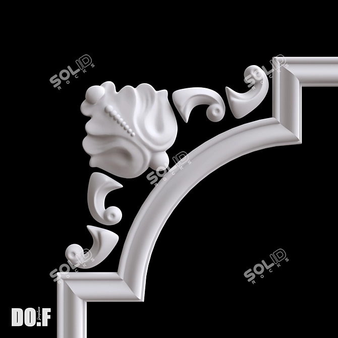 Customizable U13 Decorative Corner 3D model image 4