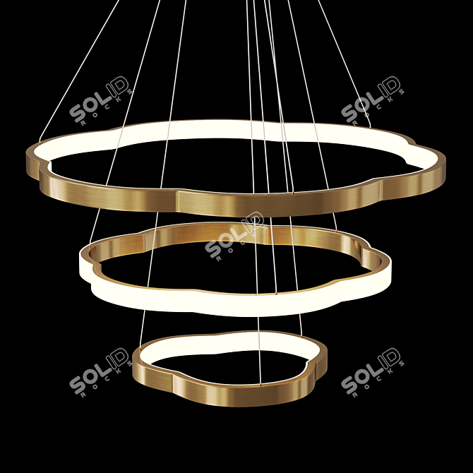 Waveform LED Chandelier SVENNAR 3D model image 3