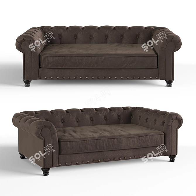 Luxury Larock Pet Sofa 3D model image 1