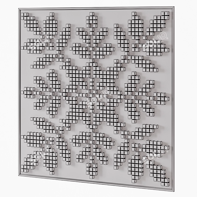 Elegant Mosaic Wall Art 1000mm 3D model image 5