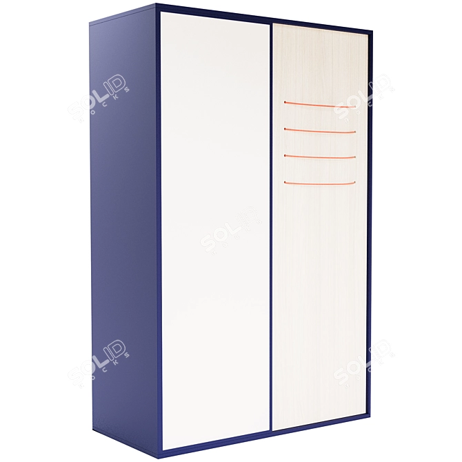 M Trio Wardrobe Closet Cabinet 3D model image 3