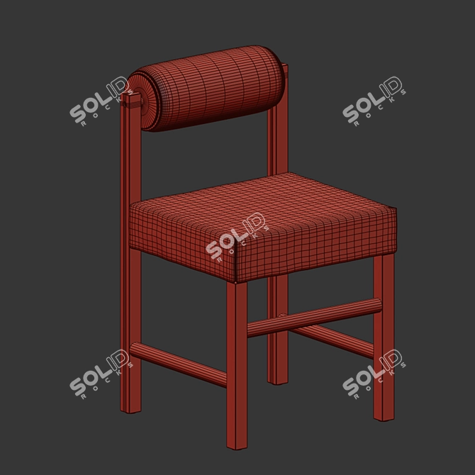 The TK Upholstered Dining Chair 3D model image 5