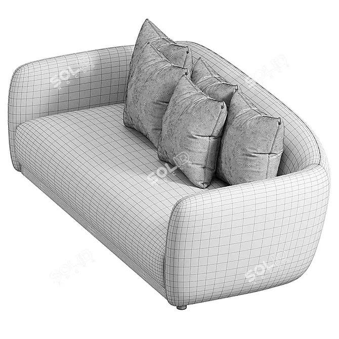 Elegant Addie Sofa 3Ds Model 3D model image 3