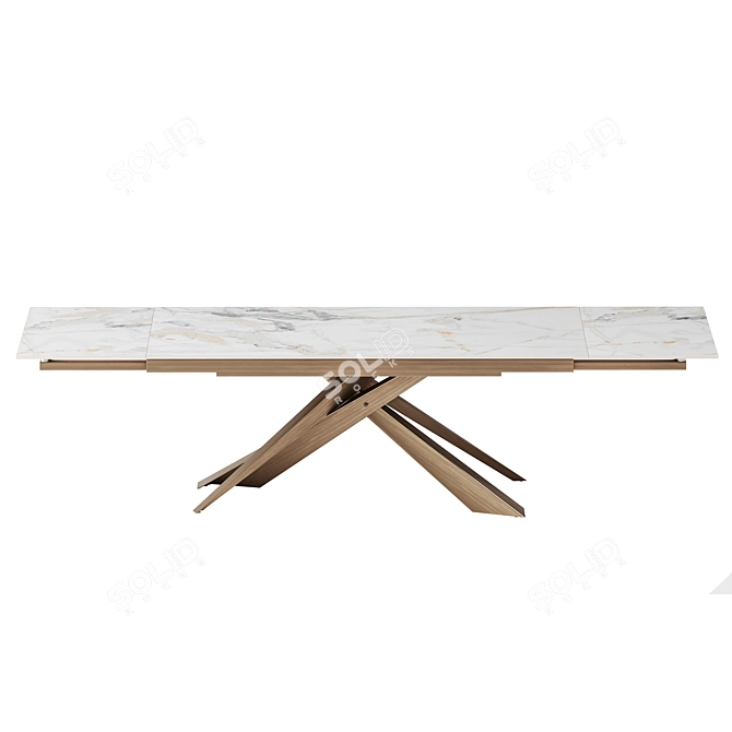 Esmeralda Folding Table with Ceramic Tabletop 3D model image 3