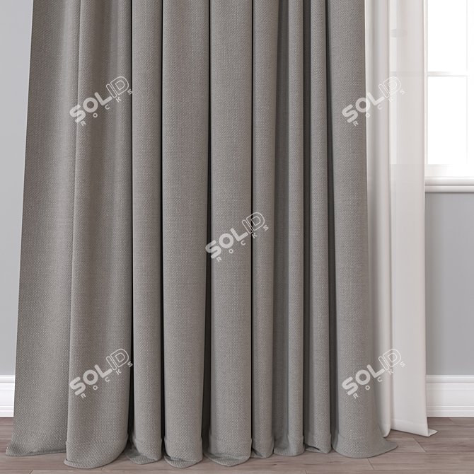 Modern Curtain Render Models 821 3D model image 2