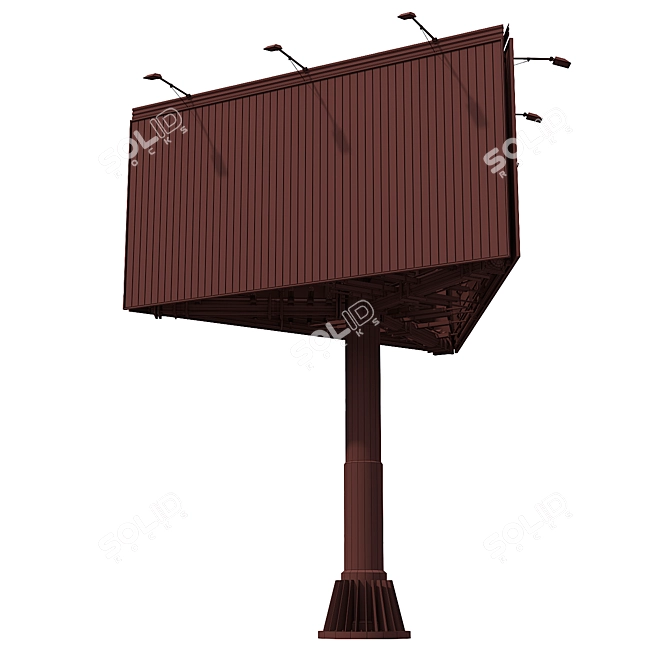 Detailed Low-Poly Billboards 3D model image 1