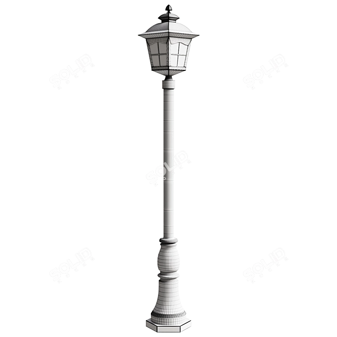 Royston Outdoor Lamp Post 3D model image 2