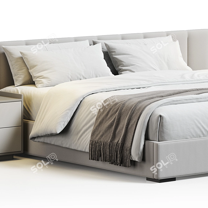 Sophisticated RH Modena Bed Design 3D model image 2