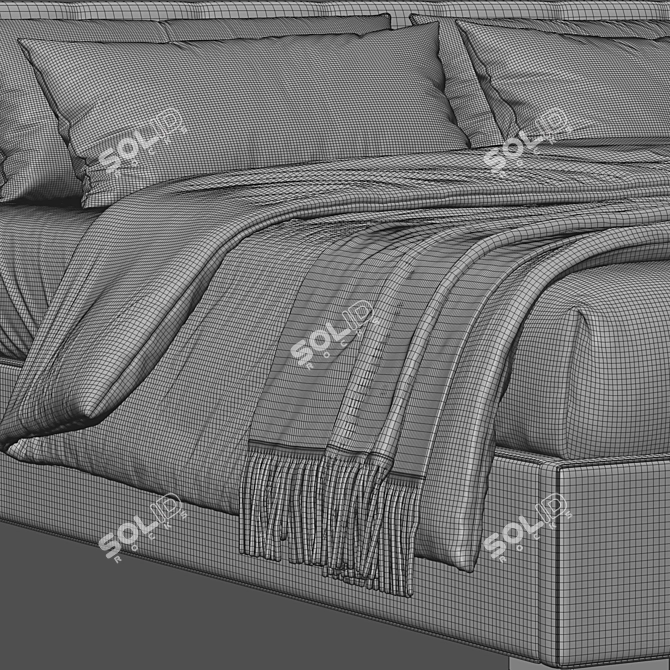 Sophisticated RH Modena Bed Design 3D model image 3