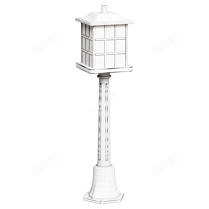 Amalfi Outdoor Lamp Post 3D model image 2