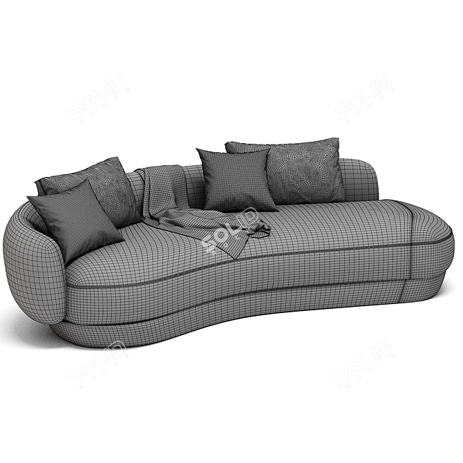 Designer AMALFI Sofa: Modern Elegance 3D model image 5
