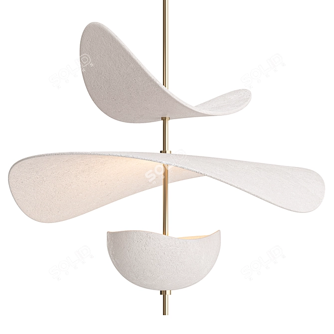 Modern Geometric Pendant Lamp Design 3D model image 1