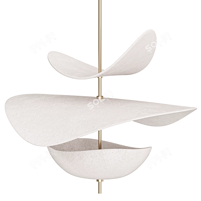 Modern Geometric Pendant Lamp Design 3D model image 2