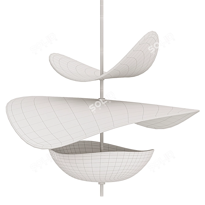 Modern Geometric Pendant Lamp Design 3D model image 6