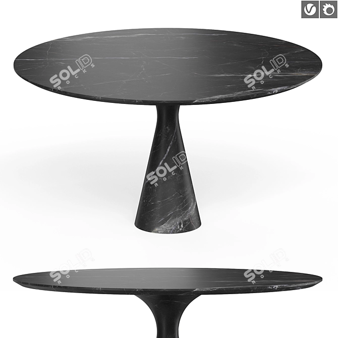 Kreoo Torre Maxi Stone Table 3D model image 1