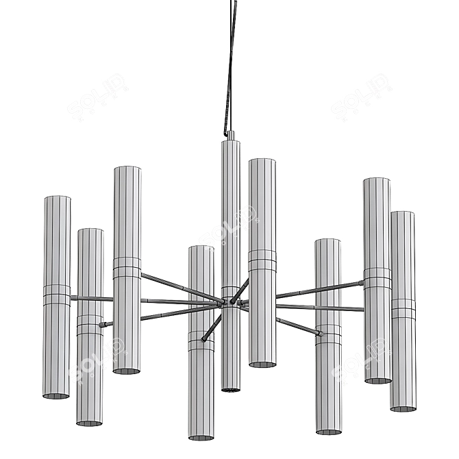 Sophisticated Chandelier Model for VRay 3D model image 3