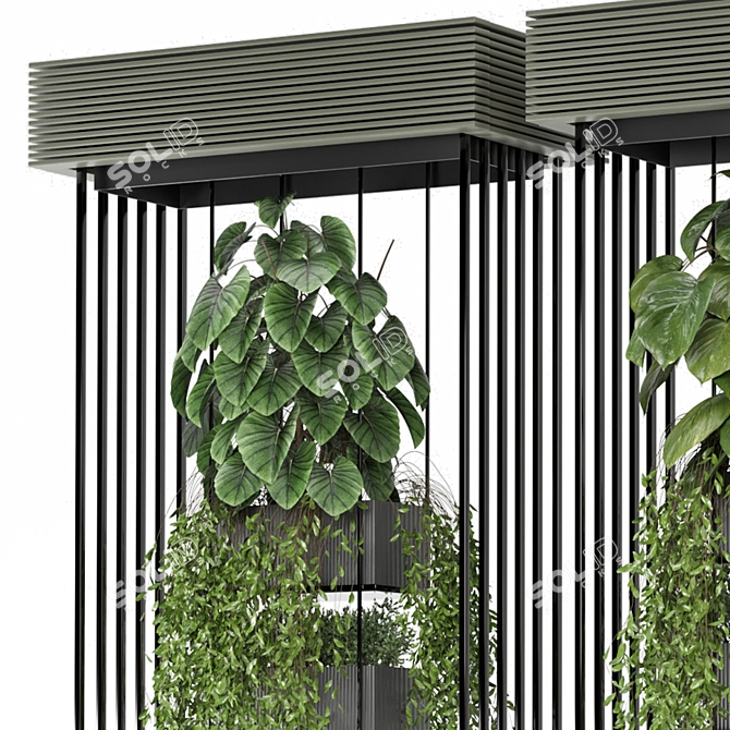  Metal Box Hanging Plants Set 3D model image 3