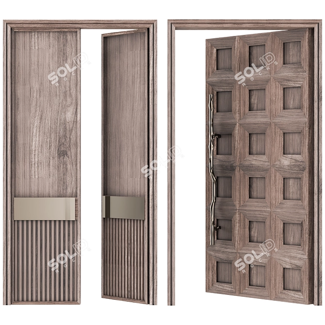 Ready-to-Use Door Collection 13 3D model image 1