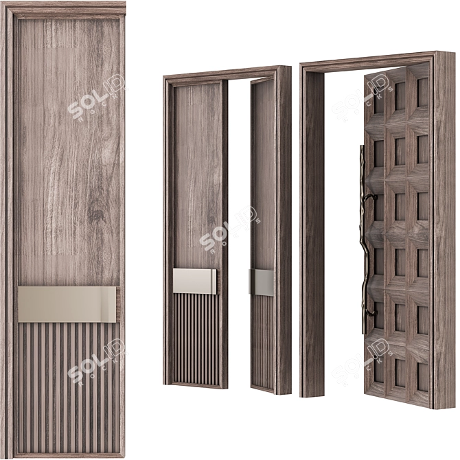 Ready-to-Use Door Collection 13 3D model image 2