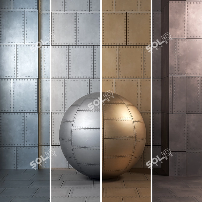 Metal Plate Textures Bundle 4K 3D model image 2