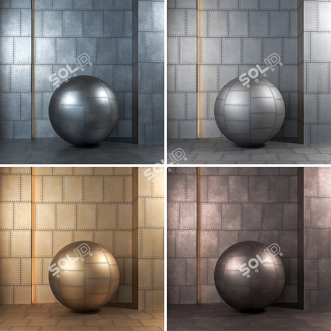 Metal Plate Textures Bundle 4K 3D model image 5