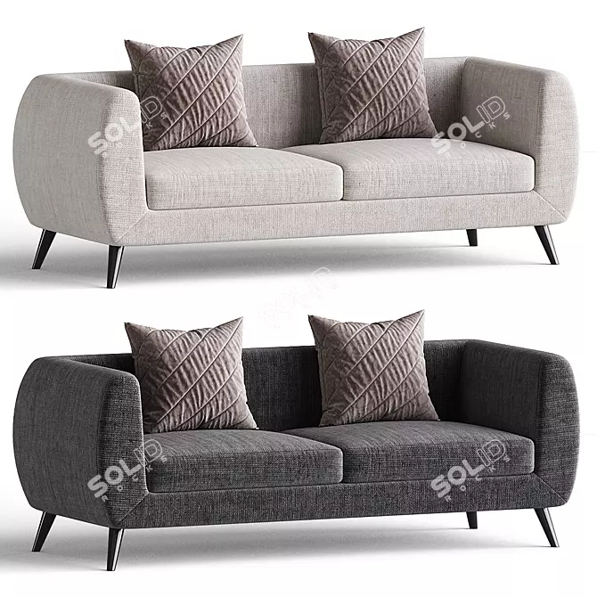 Luxy Sea Shell 3-Seater Sofa 3D model image 1