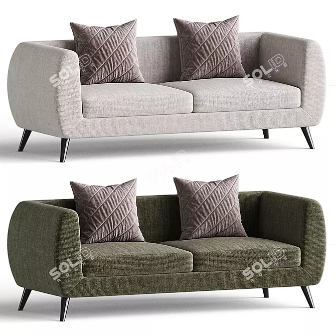 Luxy Sea Shell 3-Seater Sofa 3D model image 2