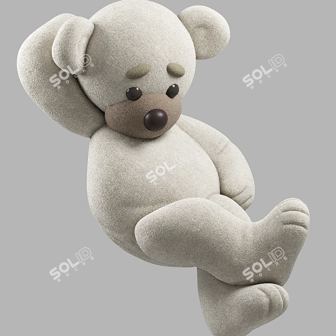 Title: Chill Bear Soft Toy 3D model image 2