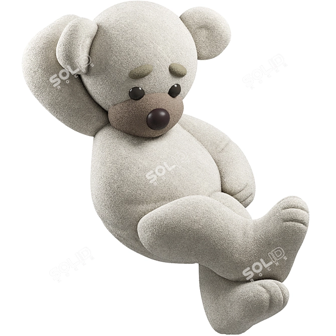 Title: Chill Bear Soft Toy 3D model image 4