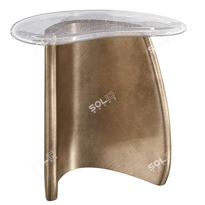 Elegant Glass Side Table 3D model image 3