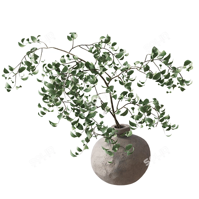 3D Branches in Vase Model 3D model image 3