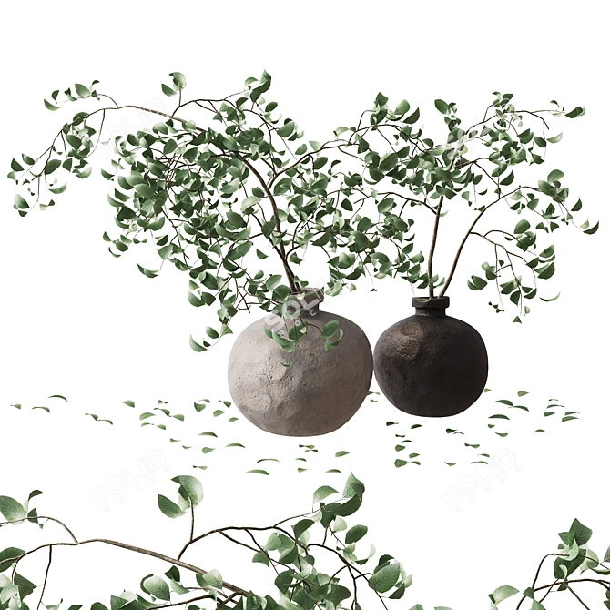 3D Branches in Vase Model 3D model image 8